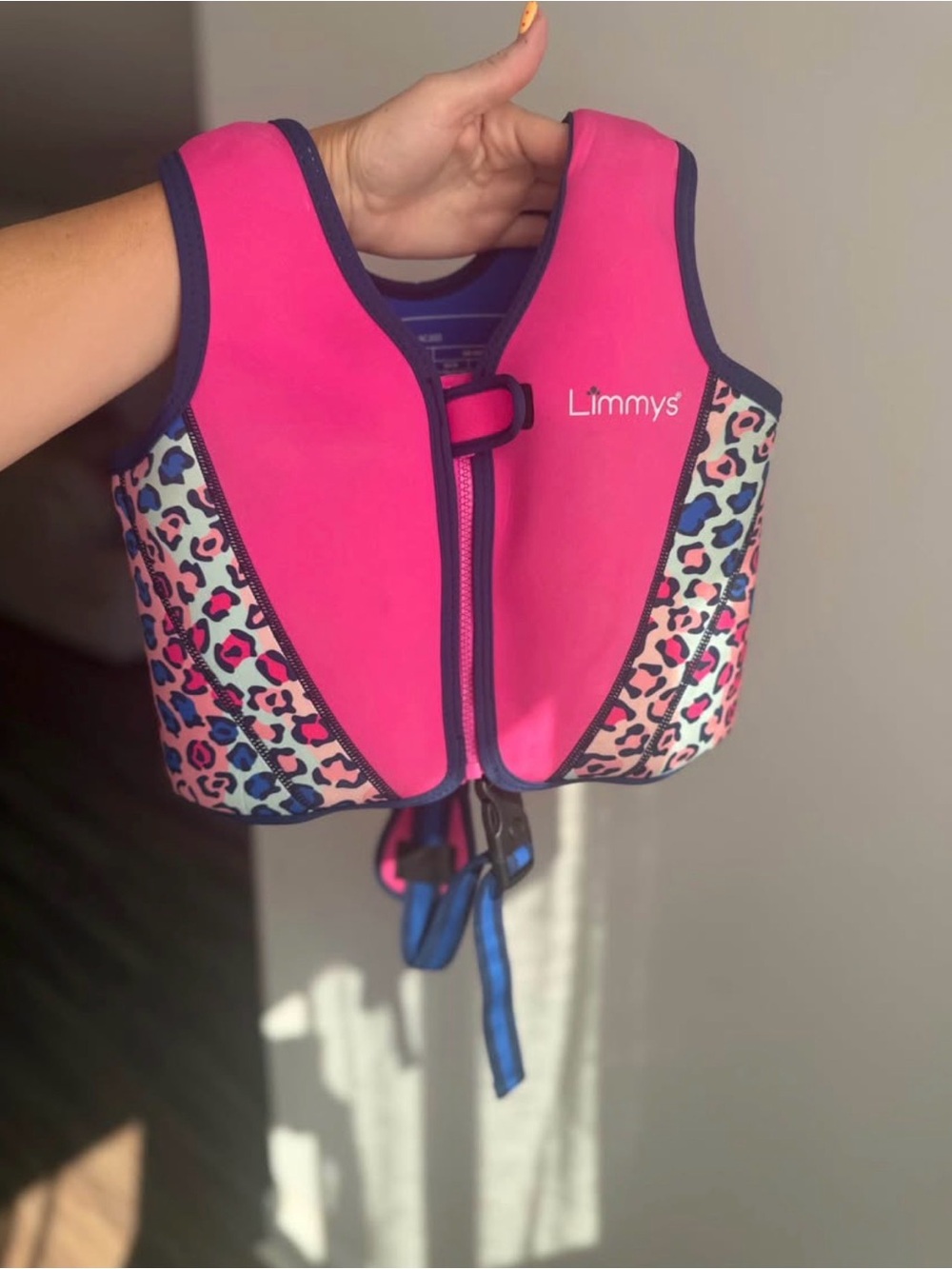 Limmys Pink Leopard Kids Swim Vest